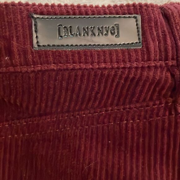 BLANKNYC Burgundy Red Atlas Jane Corduroy Mini Skirt Womens Size 30 Raw Hem - Picture 8 of 9